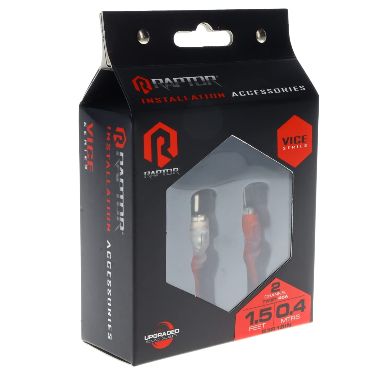 Raptor 1.5 Foot R3R18IN Coax 2 Channel RCA Cable