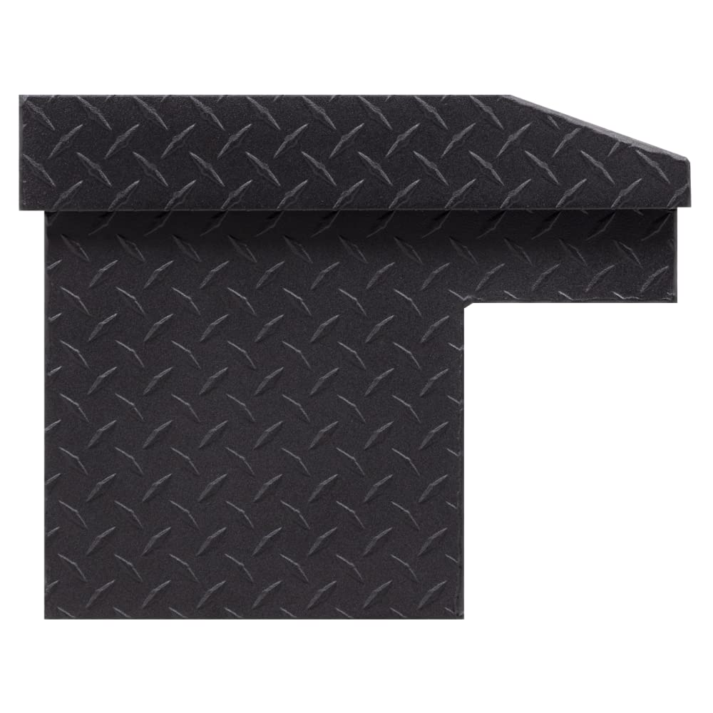 Low Profile Model 178-52-03 56in Lo-Side Box, Aluminum, Textured Matte Black, 3.8 cu ft