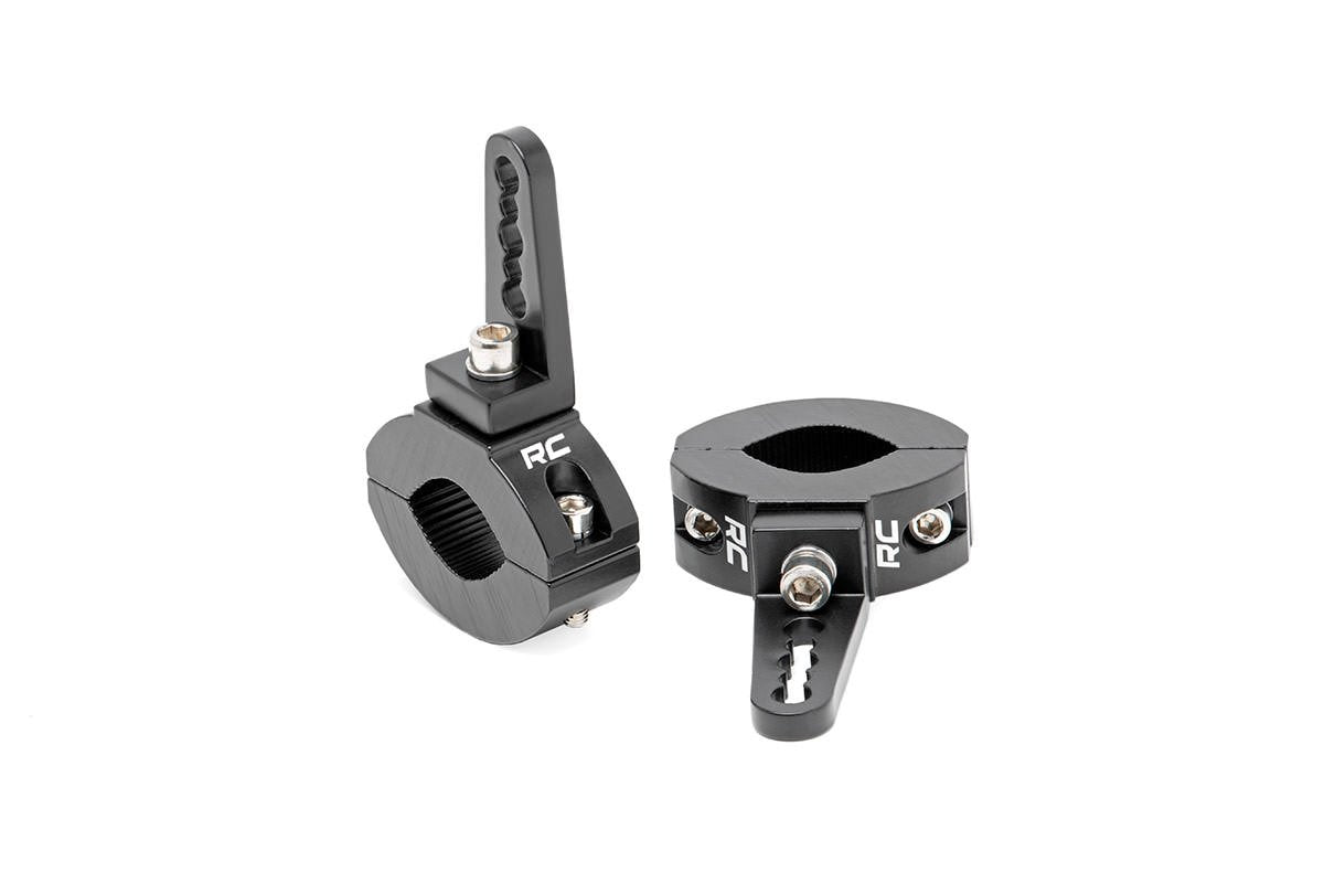Adjustable Rough Country LED Light Clamps for 1-1.5" Roll Bars - 70170,Black