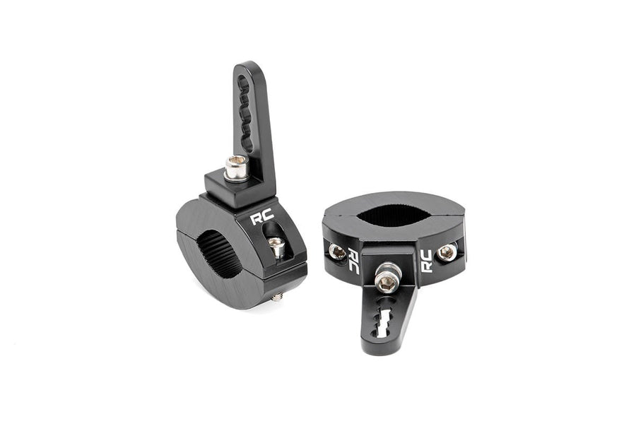 Adjustable Rough Country LED Light Clamps for 1-1.5" Roll Bars - 70170,Black