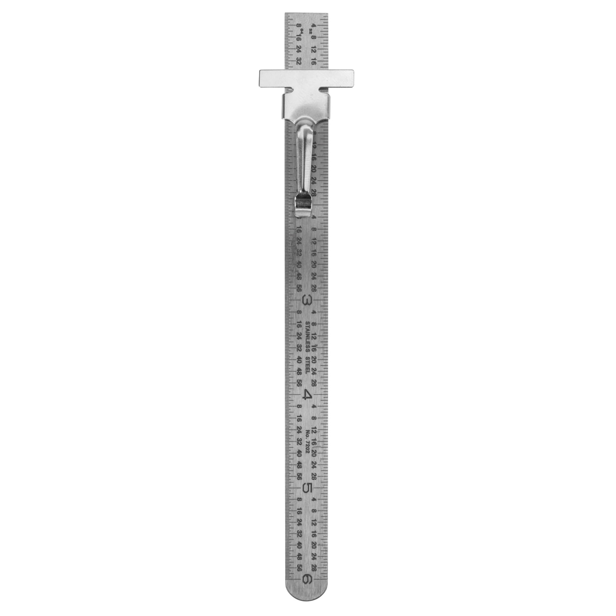 W5707 Performance Tool 6-Inch Stainless Steel Sliding Depth Gauge, Silver