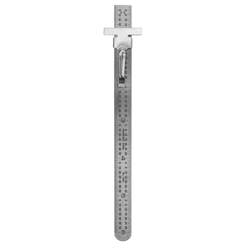 W5707 Performance Tool 6-Inch Stainless Steel Sliding Depth Gauge, Silver