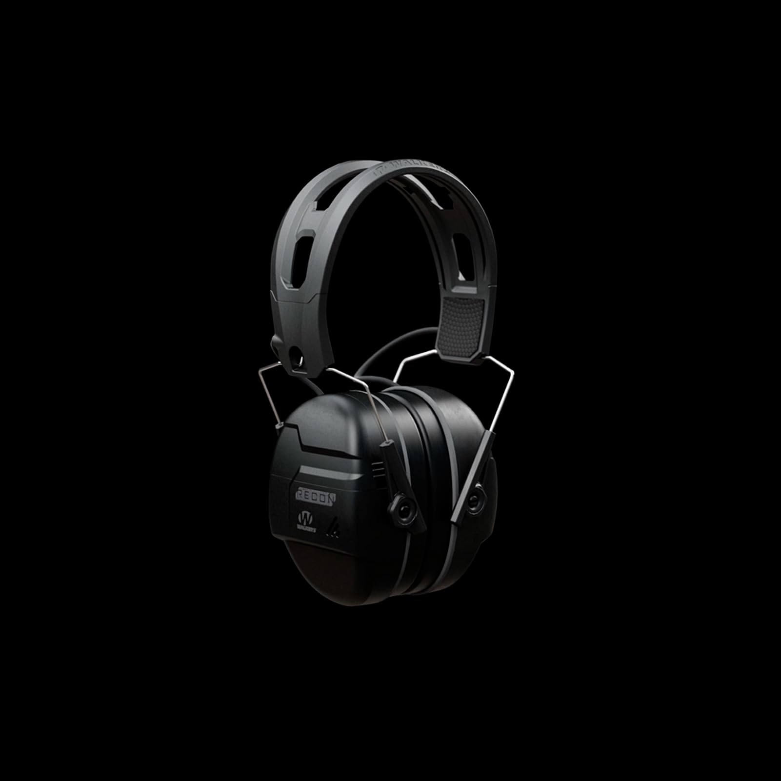 WALKER'S Recon Digital Muffs - HD Speakers Durable IPX4 Weather-Resistant Hunting Range Shooting Hearing Protection Electronic Muffs, 3.5mm Audio Jack, 2 AAA Batteries Included, Black