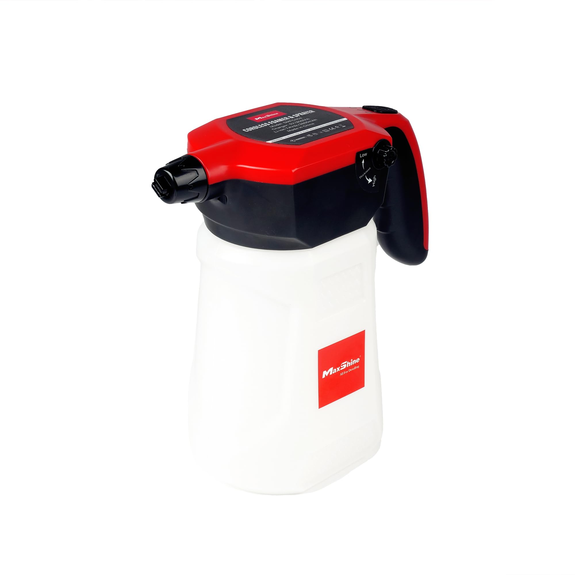 Maxshine Cordless Portable Foam Sprayer | 2L Capacity with 2600mAh Battery | Dual Spray Modes for Thick Foam | Electric Car Wash Foamer & Detailing Tool for Auto, Home & Garage Use