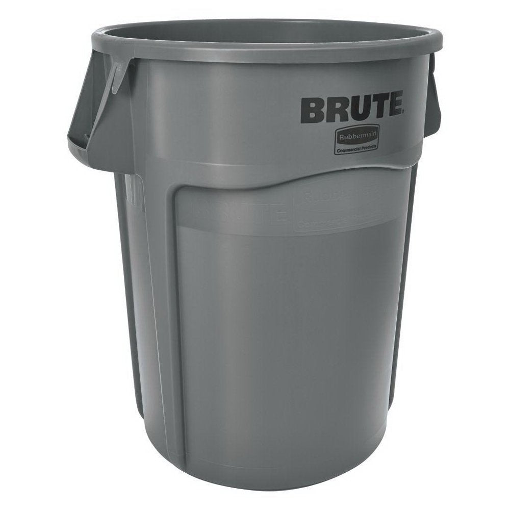 Brute Rubbermaid Commercial 264360GY Vented Trash Receptacle Round 44 gal Gray