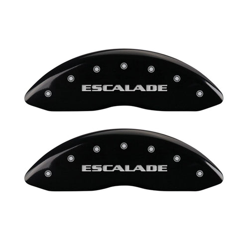 Escalade MGP Caliper Covers 35015SESCBK Black Caliper Covers - Engraved Front & Rear44; Set of 4
