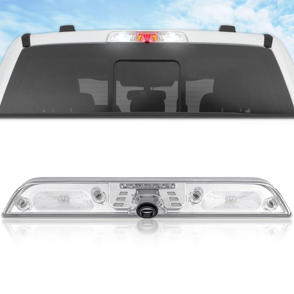 RECON 15-25 F150, 17-23 Super Duty (F250, F350, F450, F550), 19-25 Ranger Ultra Bright Premium 3rd Brake Light - Fits Models with Cargo Bed Camera - CREE XML LEDs - Clear Lens