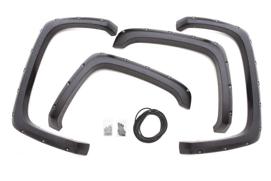 Lund Elite Series RX111-2T Rivet Style Black Fender Flare, Textured Finish, 4Pc Set, 1 Pack