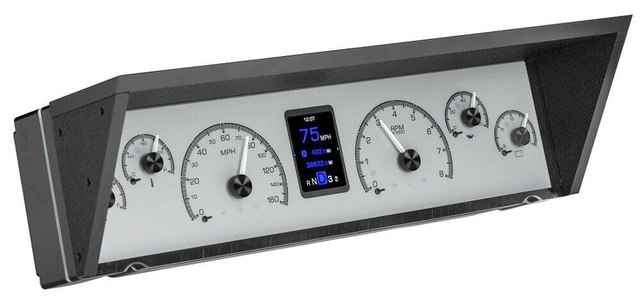 Dakota Digital HDX-77C-CAP-S Analog Gauge Instrument System Compatible with 1977-90 Chevy Caprice/Impala and 1984-86 Pontiac Parisenne Silver Alloy