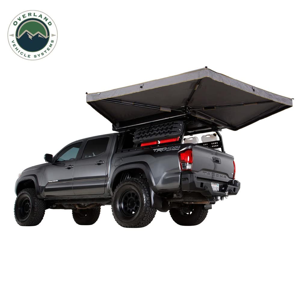 Overland Vehicle Systems Nomadic 270 LTE Drivers Side Awning | Dark Gray | Includes Black Travel Cover | 19679907