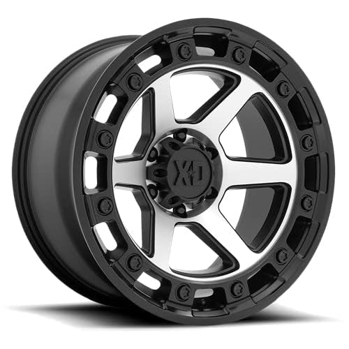 XD Wheels Xd862 Satin Black MACHINED Wheel with Alloy Steel (20 x 10. inches /6 x 87 mm, -18 mm Offset)