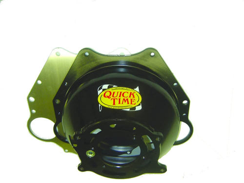 Bellhousing Quick Time, Block Plate, Hardware Included, SFI 6.1, Steel, Black Paint, Various Transmissions, BOP, Kit