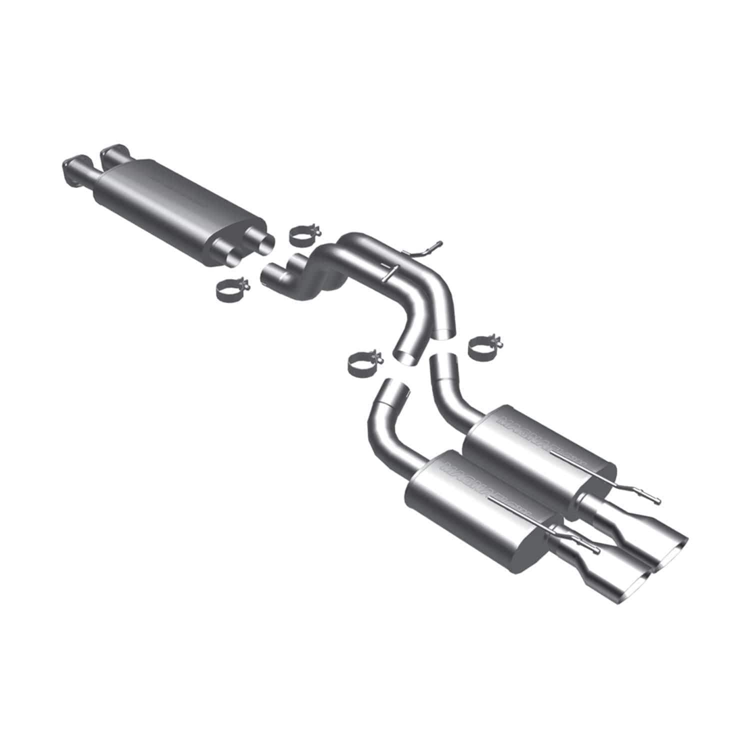 Performance MagnaFlow Exhaust System 16709: Cat-Back, Street Series, Compatible with 2006-2010 Jeep Grand Cherokee, Dual Center Rear Exit Style