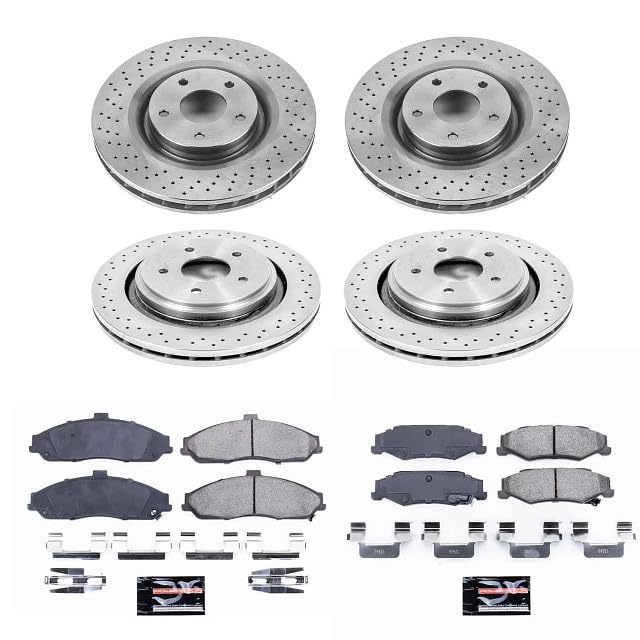 Power Stop Autospecialty KOE4400 Front and Rear Replacement Brake Kit-OE Brake Rotors & Ceramic Brake Pads