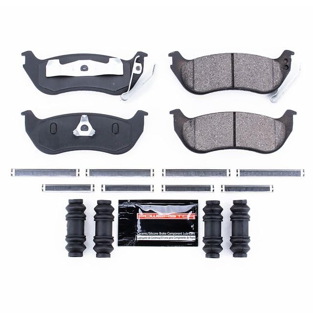 Power Stop Z23-981 Z23 Evolution Sport Rear Carbon Fiber Infused Ceramic Brake Pads with Hardware
