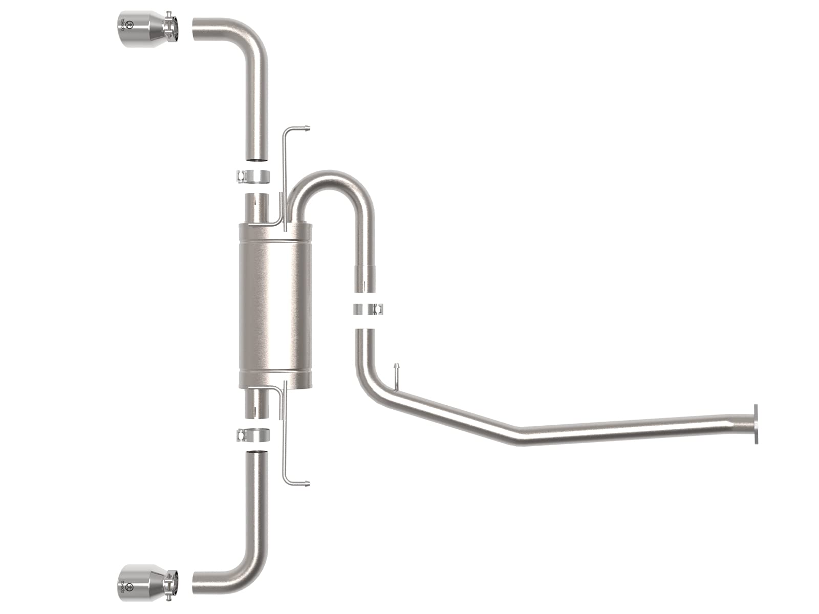 aFe POWER Takeda 49-36053-P Cat-Back Exhaust System, 2-1/4" to 2-1/2" 304 Stainless Steel, Polished Tips, for 2019-2021 Toyota RAV4