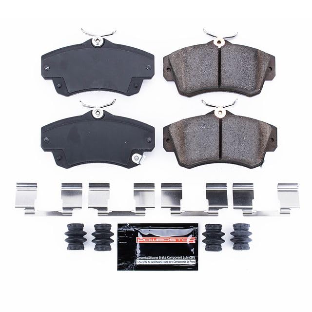 Power Stop Z23-841 Z23 Evolution Sport Carbon Fiber Infused Ceramic Brake Pads with Hardware For Chrysler PT Cruiser 2001-2010, Dodge Neon 2003-2005 [Model Specific]