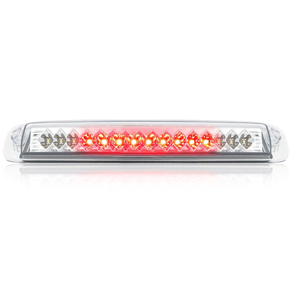 RECON - Clear 3rd Brake Light Kit Fits 1999-2006 GMC Sierra & Chevy Silverado 1500/2500/3500 models Red & White LED Lights - Clear Lens