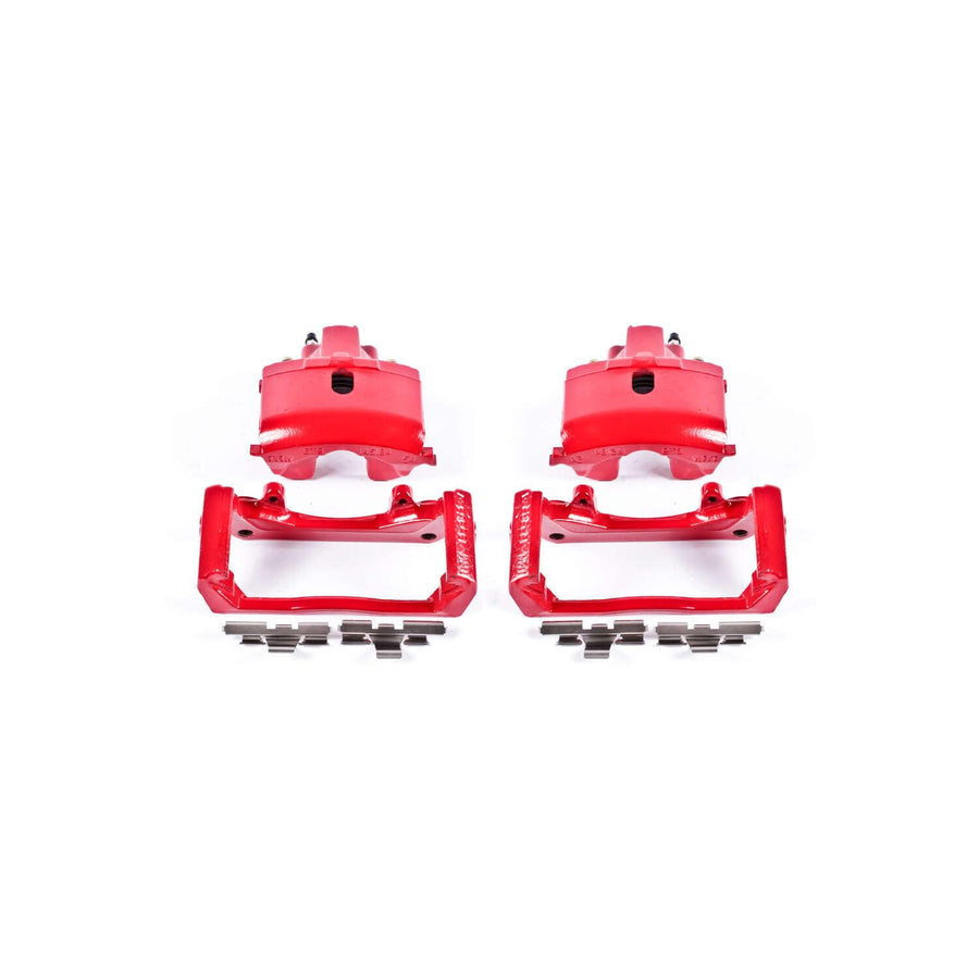 Power Stop Rear Pair S4836 Red Powder Coated Calipers for 2007-2009 Chrysler Aspen | 2003-2009 Dodge Durango | 2002-2018 Ram 1500 [Application Specific] | 2019-2021 Ram 1500 Classic