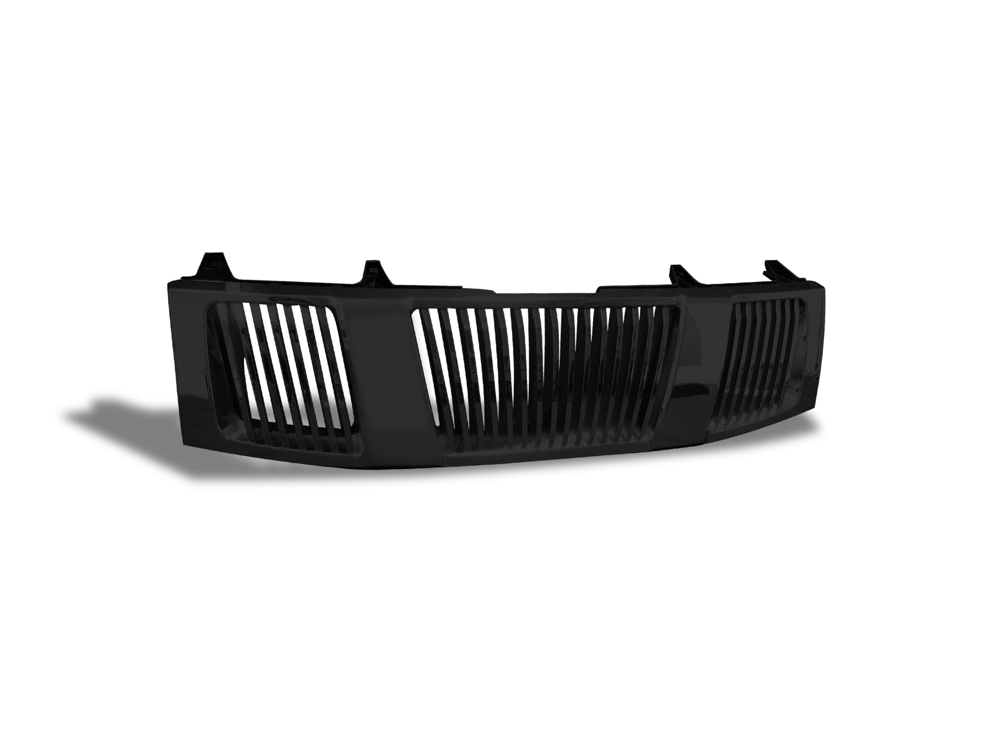 Vertical Front Hood Grille Armordillo USA 7149885 - Gloss Black Fits 2005-2007 Nissan Armada