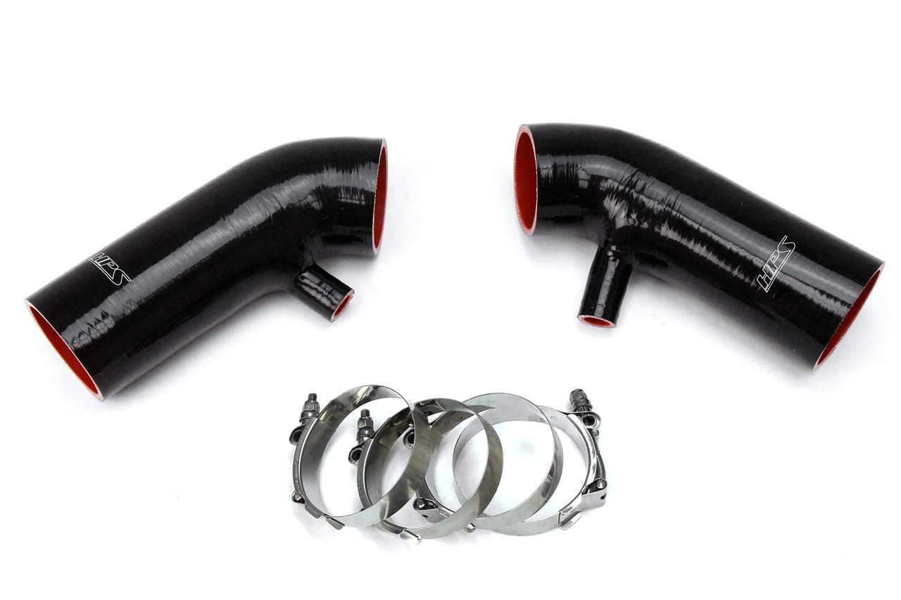 Black HPS 87-68426-BLK Silicone Air Intake Hose Post MAF Tube