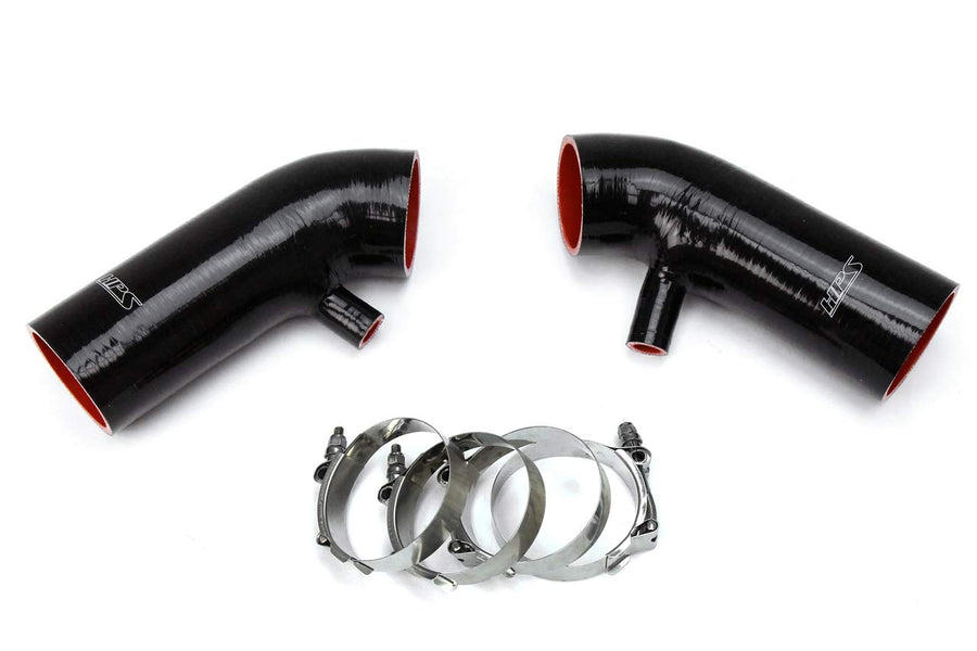 Black HPS 87-68426-BLK Silicone Air Intake Hose Post MAF Tube