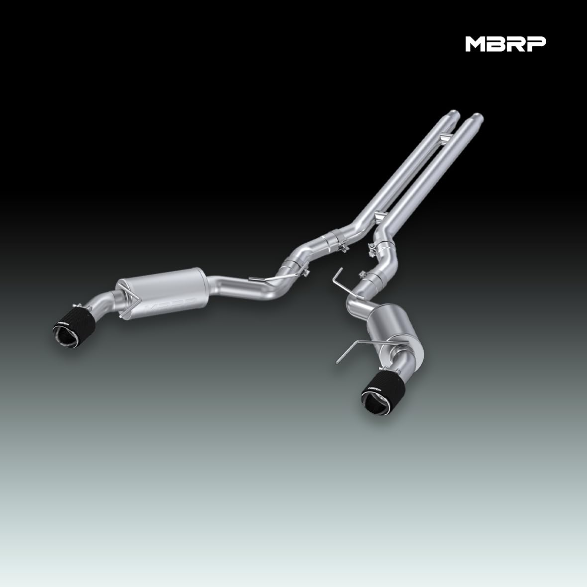3" Cat Back Dual Split Rear T304 Stainless Steel with Carbon Fiber Tips (Street Version)