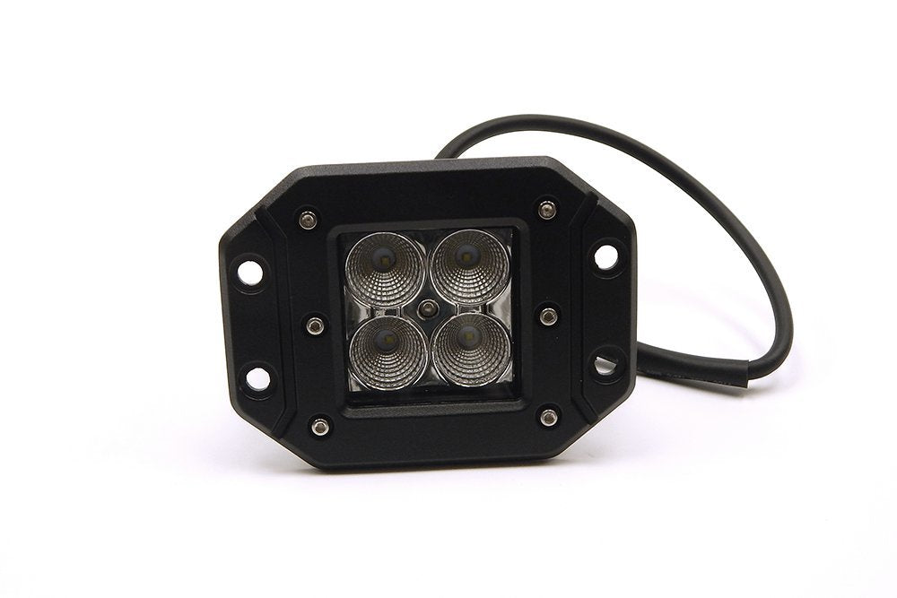 3" x 3" Southern Truck 79910 Square Flush Mount LED Light (Spot Beam DT Harness 79900/1,440 Lumens)