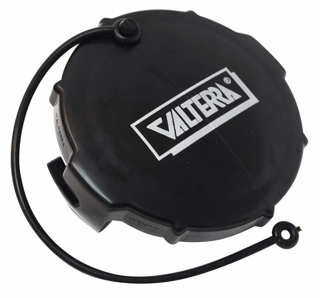 Waste Valve Cap Valterra T1020BU, 3in Bayonet, Black, Bulk