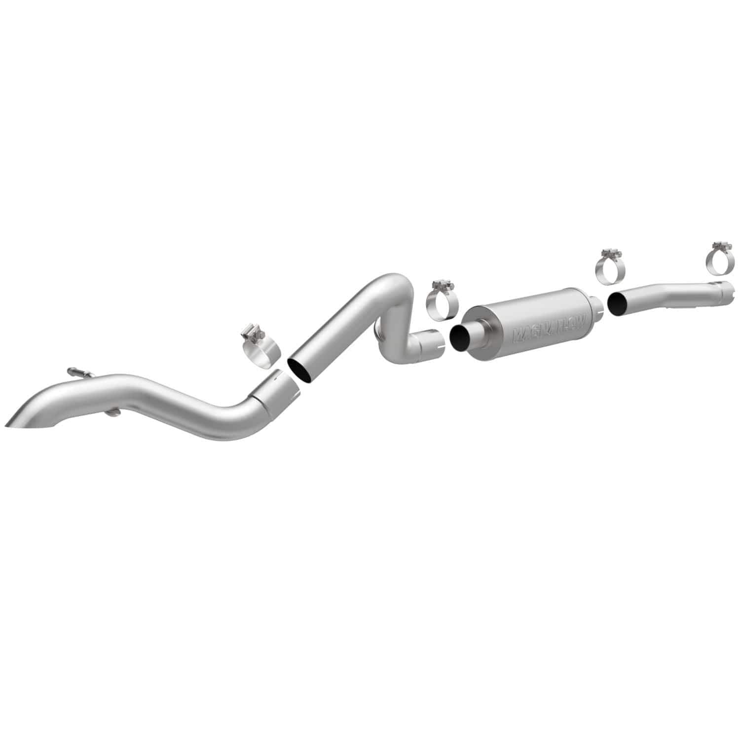 2012-2018 Jeep Wrangler JK MagnaFlow Rock Crawler Series Cat-Back Performance Exhaust System, V6 3.6L