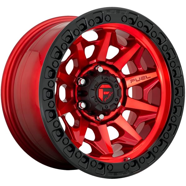 FUEL OFF-ROAD D695 20X9 COVERT, 8X170, 5.79, 20mm CANDY RED BLACK BEAD RING - D69520901757