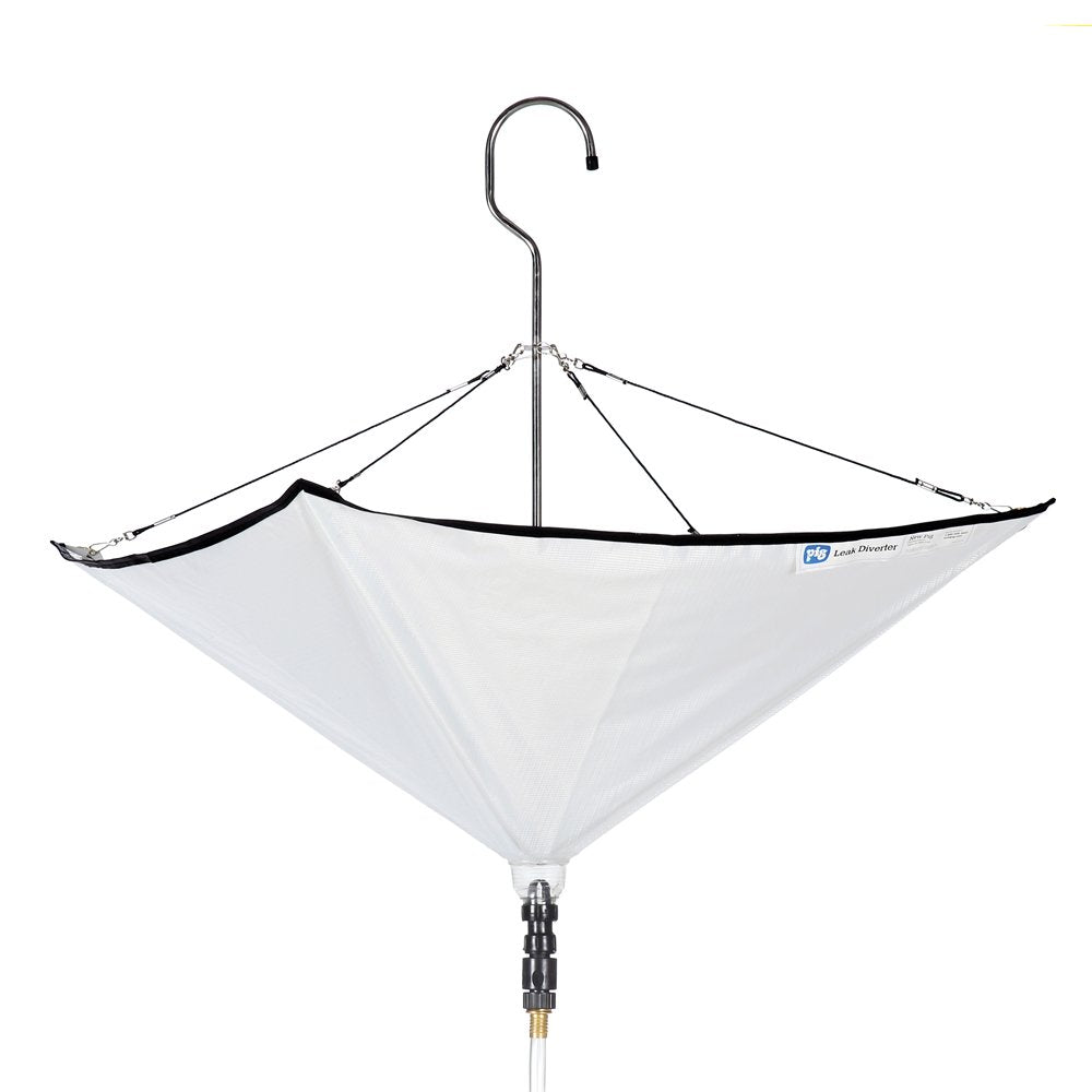 PIG Umbrella-Style Roof Leak Diverter Tarp Kit - 30" x 30" - Translucent - TLS461-TR