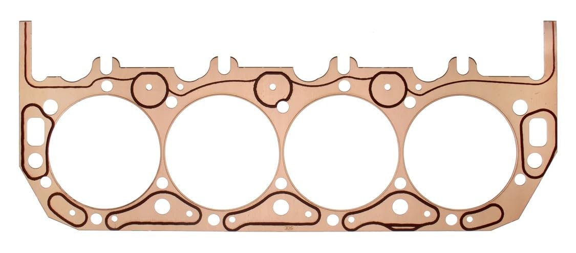 Cylinder Head Gasket, SCE Titan, 4.570 in Bore, 0.062 in Compression Thickness, Copper, Big Block Chevy, Each