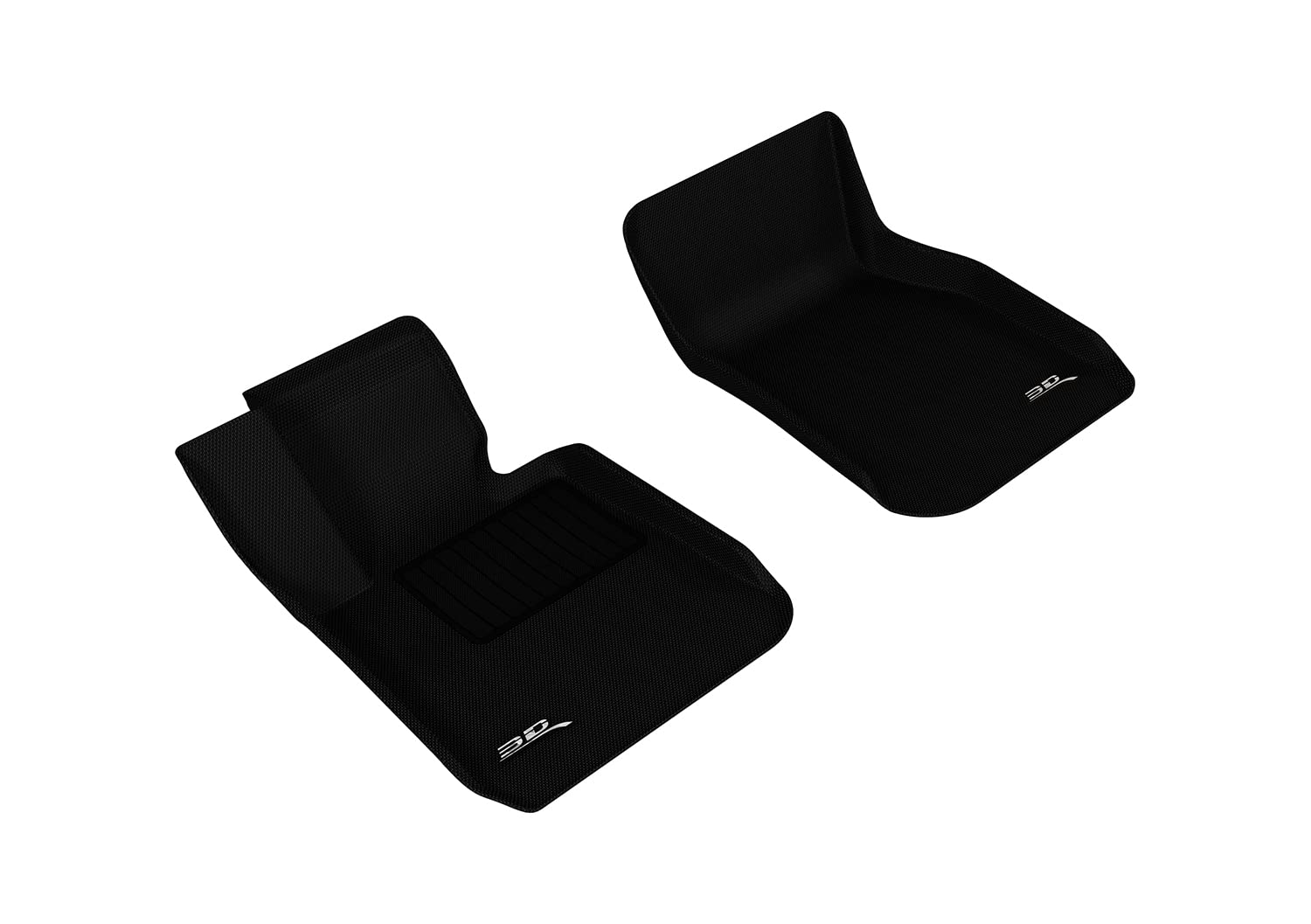 3D MAXpider Kagu Custom Fit Floor Mat (Black) Compatible with BMW 3 Series Sedan (F30) RWD 2012-2018 / Gran Turismo (F34) RWD 2013-2019 - Front Row