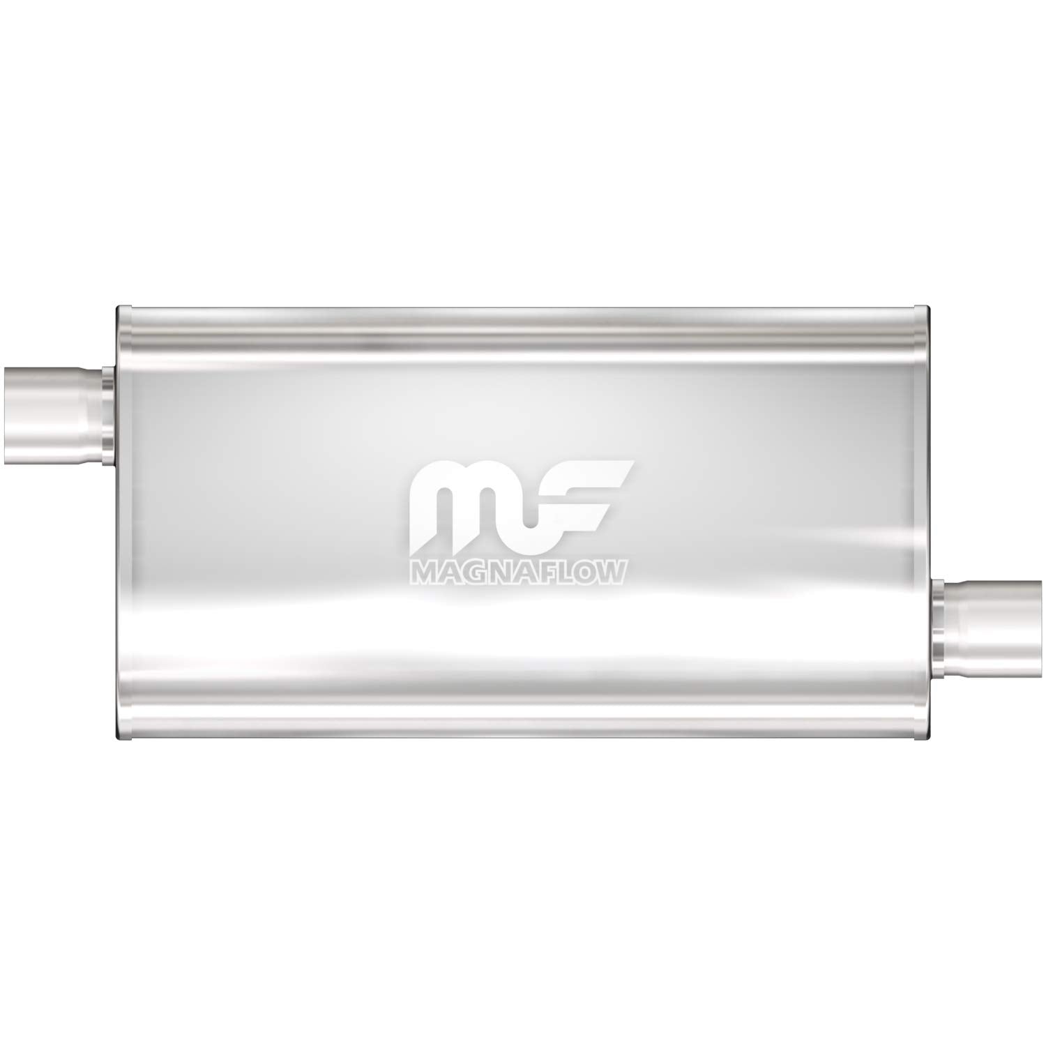 MagnaFlow Exhaust Performance Muffler 12578: 3"/3" Inlet/Outlet, 5x11x22" Oval, Stainless Steel, Satin Finish