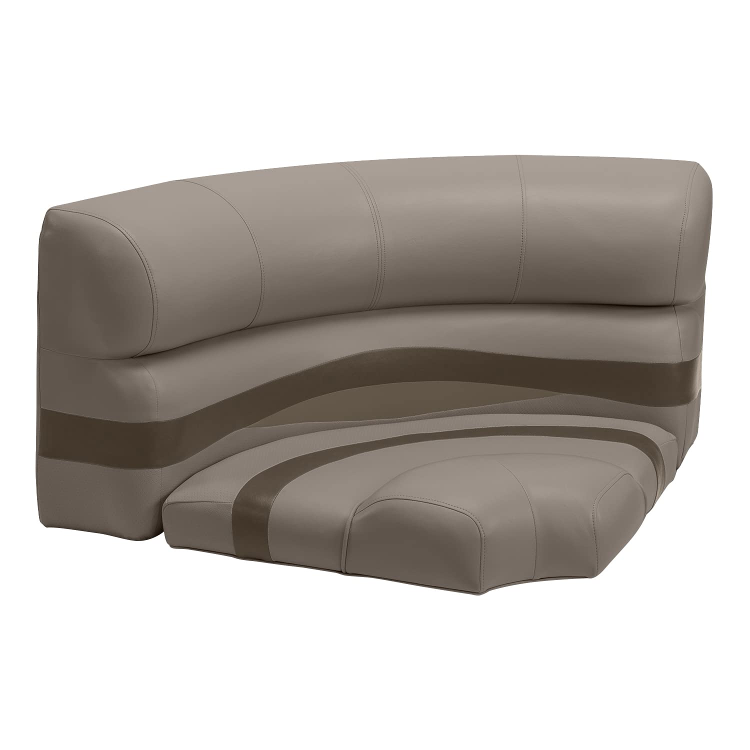 Premier Series Wise BM11002-1749 32" Bow Radius Corner Pontoon Seat Cushion Set, Mocha Java/Café/Mushroom