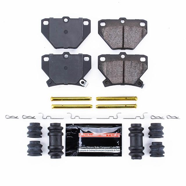 Power Stop Z23-823 Z23 Evolution Sport Carbon Fiber Infused Ceramic Brake Pads with Hardware For Pontiac Vibe, Toyota Celica, Toyota Corolla, Toyota Matrix [Model Specific]
