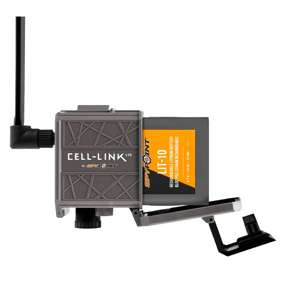 LINK-MICRO SPYPOINT LIT-10 3.7V Rechargeable Lithium Battery | CELL-LINK 10 200mAh for Cellular Trail Cameras with Charging Power Cable Included | Cell Cameras for hunting Lithium Battery