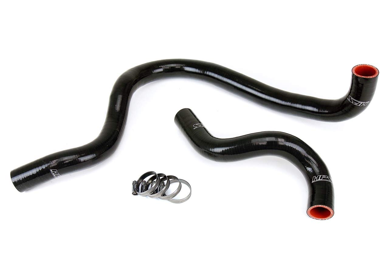 Black HPS Silicone Radiator Hose Kit Coolant OEM Replacement Upper Lower 57-1843-BLK