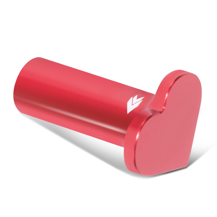 NRG Innovations 6061 Aluminum NRG-DB-H002RD Heart E-Brake Drift Button, Hand Brake Lever Button Compatible with 1986 Toyota, Subaru WRX/STI, BRZ, Mazda Miata/RX-7, Red