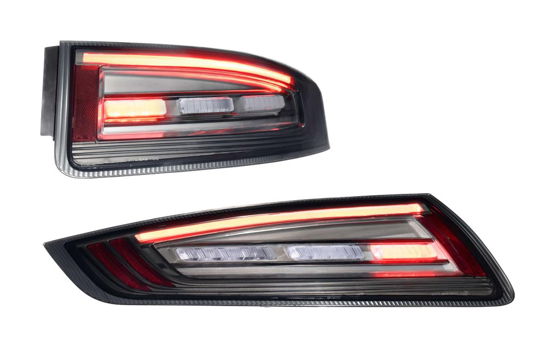 Morimoto XB LED Taillights Porsche 911 Fits 997.1 05-08, Plug and Play LED Taillight Assemblies (Smoked)