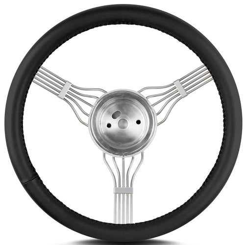 STEERING WHEELS LECARRA Steering Wheel Newstalgi c Banjo Pol. w/Blk Wrap