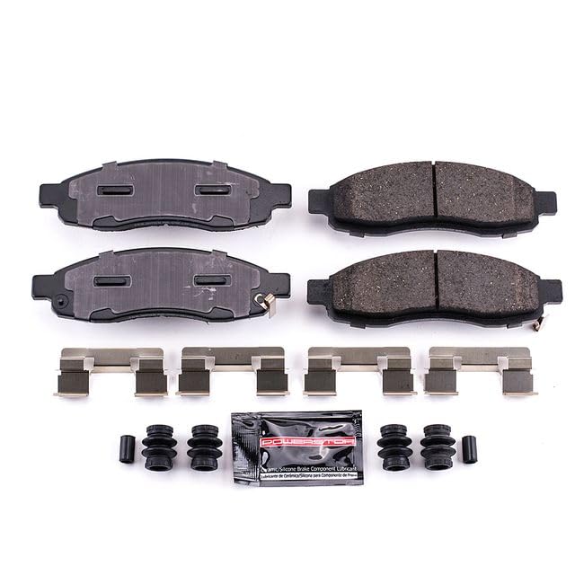 Power Stop Z23-1015 Z23 Evolution Sport Carbon Fiber Infused Ceramic Brake Pads with Hardware For INFINITI QX56, Nissan Arm, Nissan Pathfinder Arm, Nissan TITAN [Model Specific]