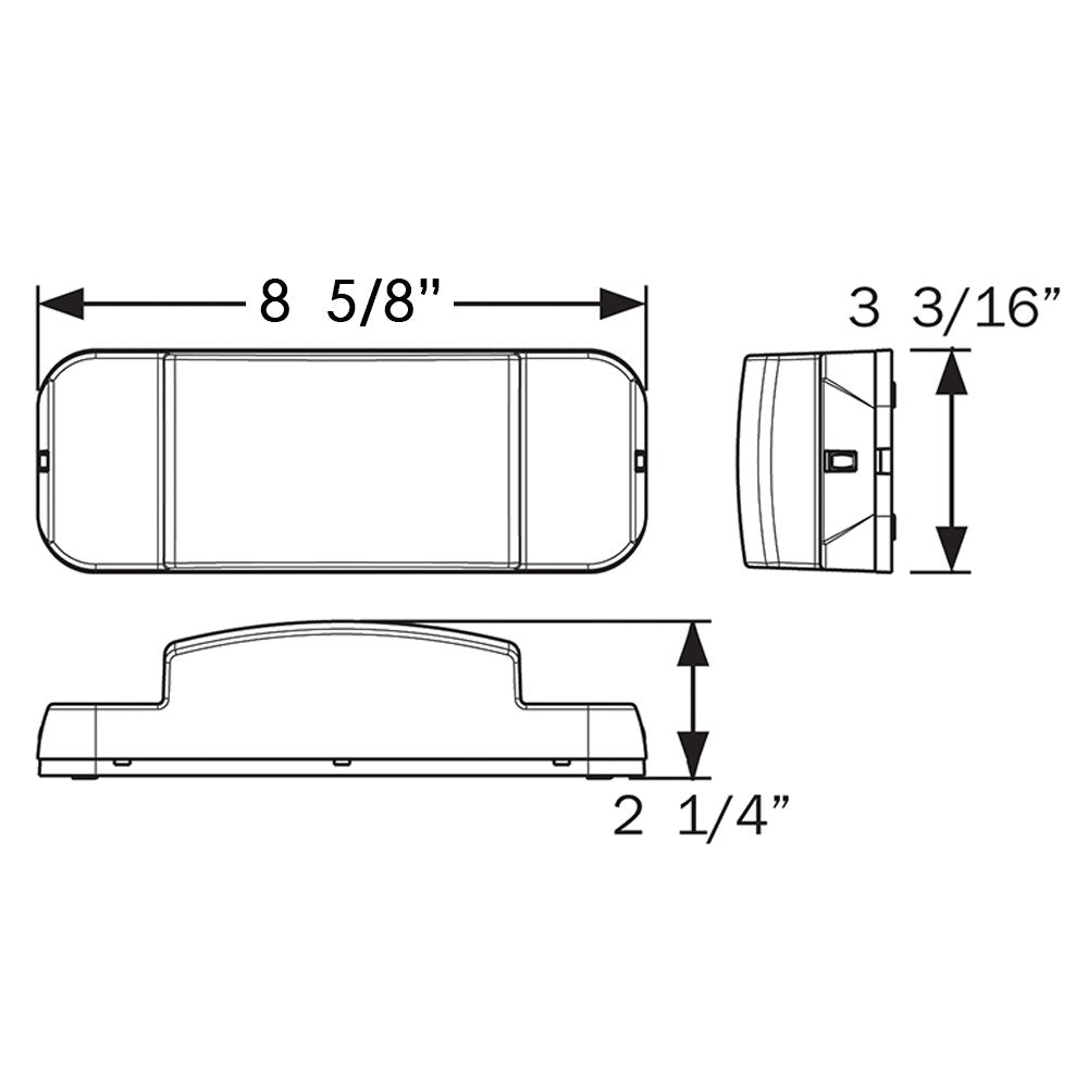 Optronics Led Passenger Side RVSTLB60P Tail Light (Rv Combination), Red