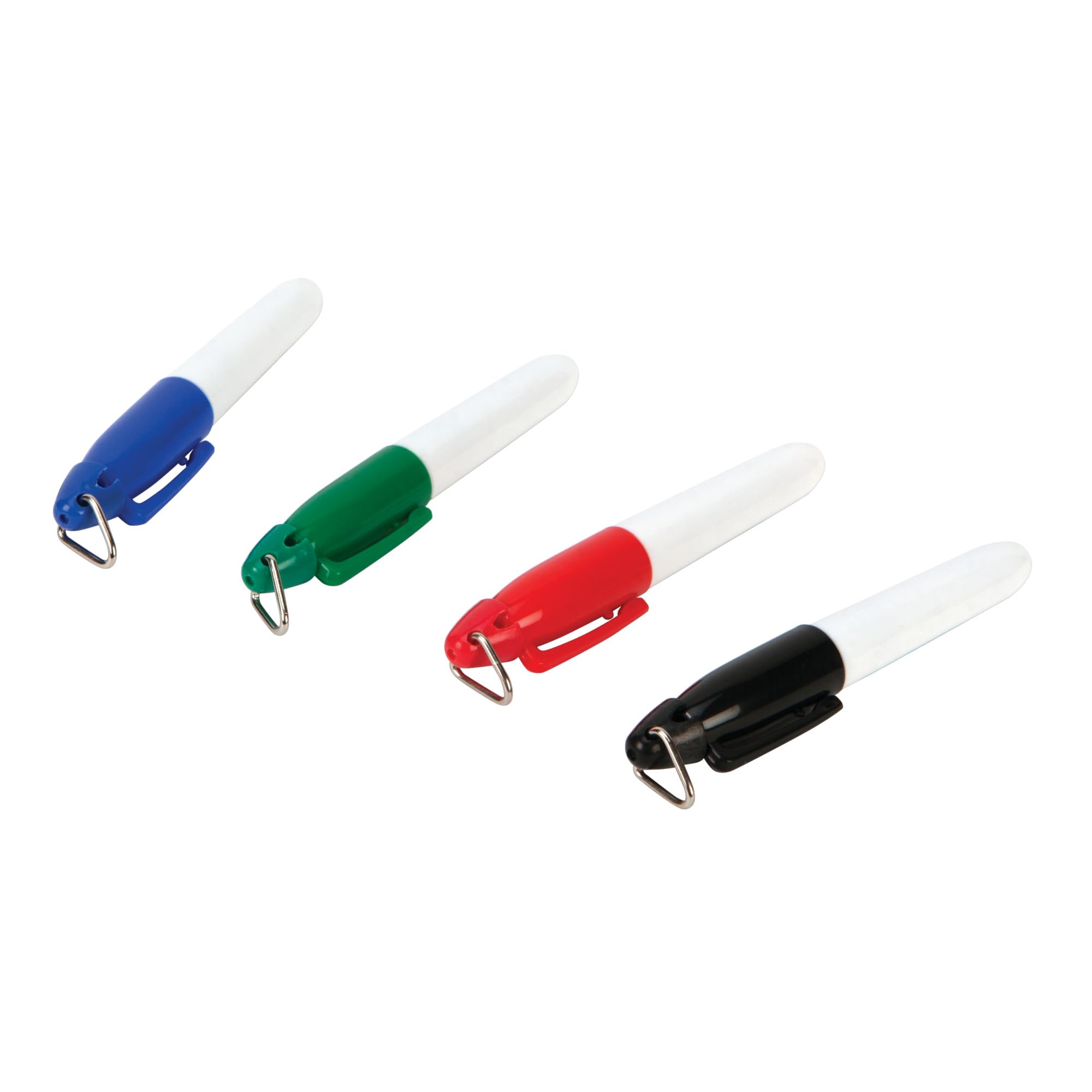 Multi-Color Performance Tool W477 Permanent Markers - Quick Drying, Non-Toxic, Keychain Attachment - Red, Green, Blue and Black Ink Included