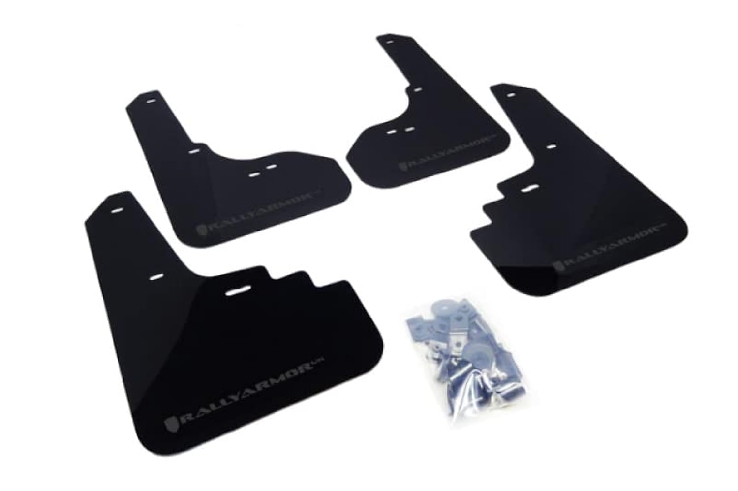Rally Armor Black, Gray MF4-UR-BLK/GRY Mud Flap with Logo (2005-2009 Legacy GT and Outback UR), 1 Pack