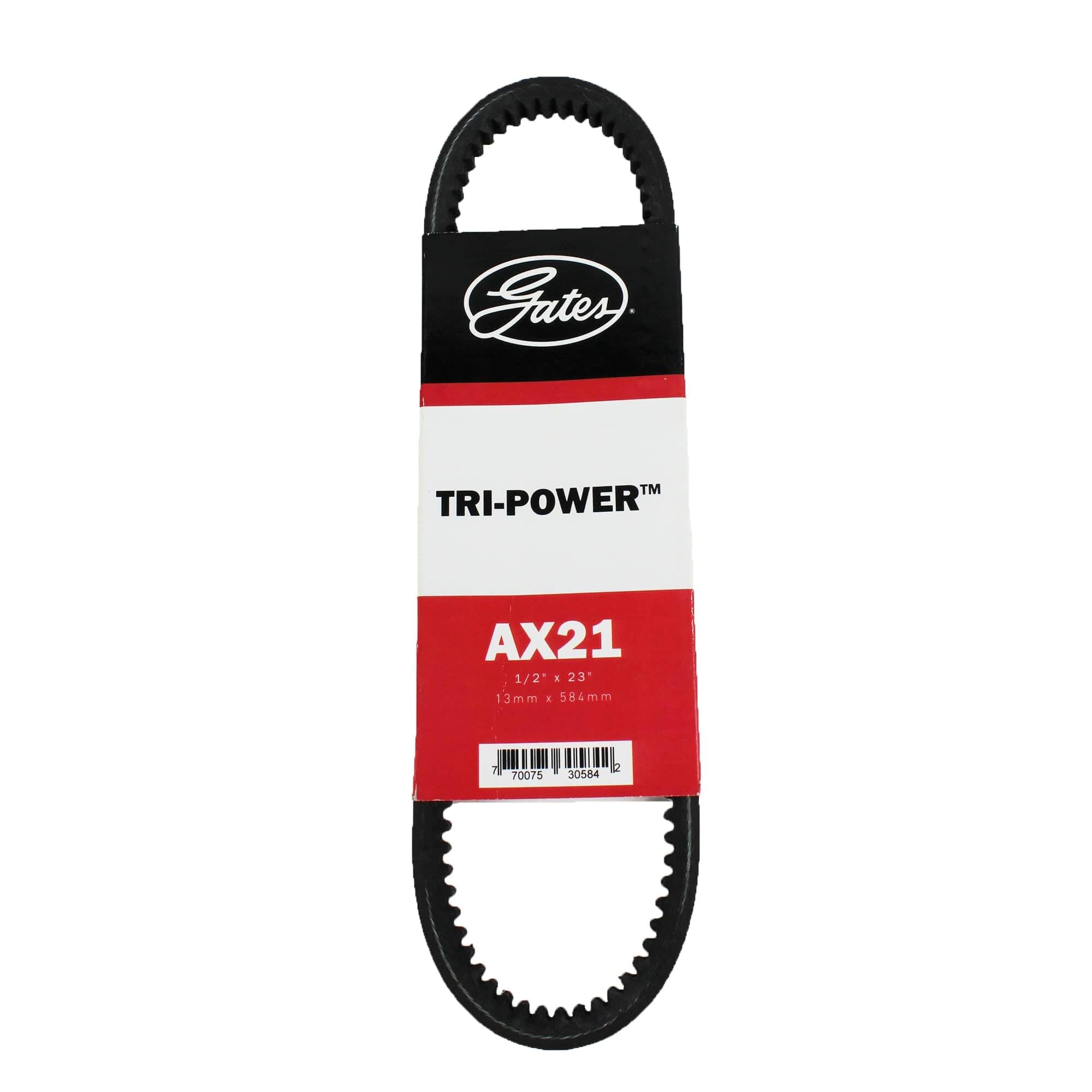 AX21 BESTORQ Cogged V-Belt, Raw Edge X5 EPDM V-Belt, Black, 23" Outside Circumference x .51" Width x .34" Height, Pack of 1