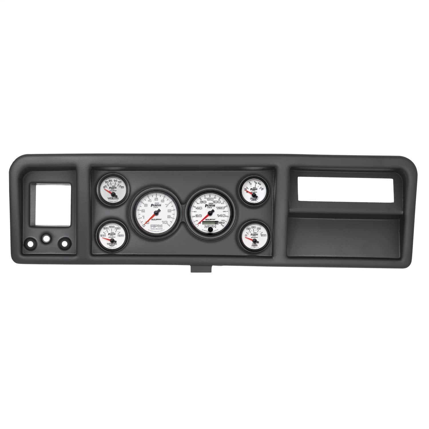 AutoMeter Dash Kit Direct Fit, Ford Truck 73-79, Tach/Mph/Fuel/Oilp/Wtmp/Volt, Phantom Ii (2146-10)