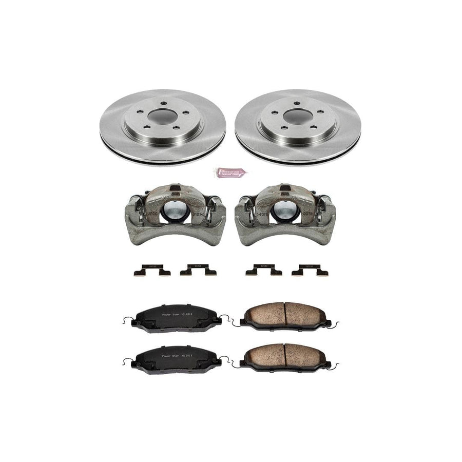 Power Stop KCOE1384 1-Click Autospecialty OE Replacement Brake Kit with Calipers For Ford Mustang 2005-2011 [Model Specific]