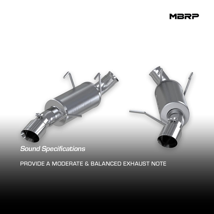 11-14 Ford Mustang GT MBRP 5.0 3in Dual Muffler Axle Back Split Rear Alum Exhaust System